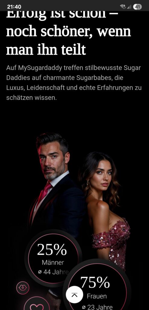 MySugardaddy Informationen von der Webseite.